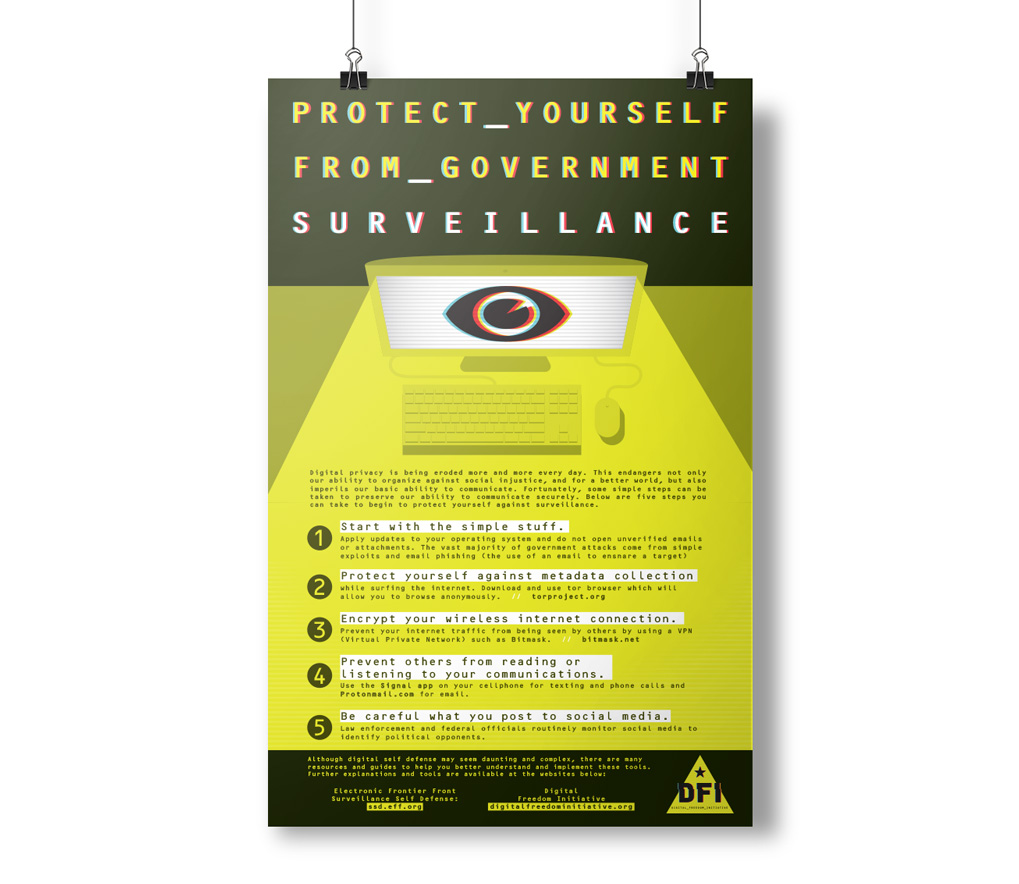 Digital Freedom Initiative poster design